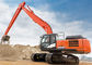 El excavador largo del alcance de la construcción resuena cilindro original del palillo para la demolición constructiva