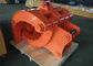 Color anaranjado de Hitachi del gancho agarrador del pulgar del excavador de Q345B NM400 anchura del cubo de 990 milímetros