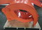 Color anaranjado de Hitachi del gancho agarrador del pulgar del excavador de Q345B NM400 anchura del cubo de 990 milímetros