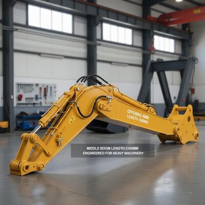 Brazo de excavadora de longitud media 2300 mm, brazo de excavadora con longitud de brazo de 7500 mm, límite elástico de 345 MPa, diseñado para maquinaria pesada