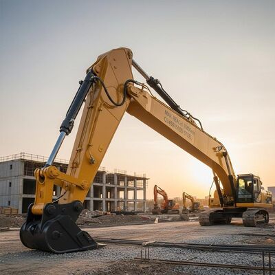 Altura máxima de alcance 16800 mm Brazo de excavadora de la excavadora construido con acero Q345B Q690D ofreciendo rendimiento en proyectos de construcción