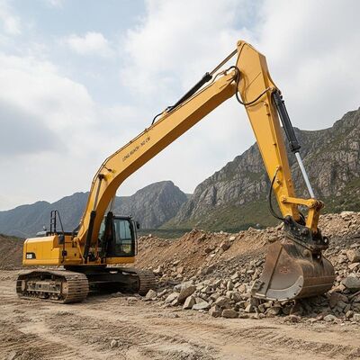 Excavadora de largo alcance sin contrapeso diseñada para movimiento de tierras y excavación en condiciones de terreno difíciles